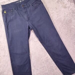 Duck Head Mens Canvas Pants Size 34/32 Navy Blue Stretch 5-Pocket D91006